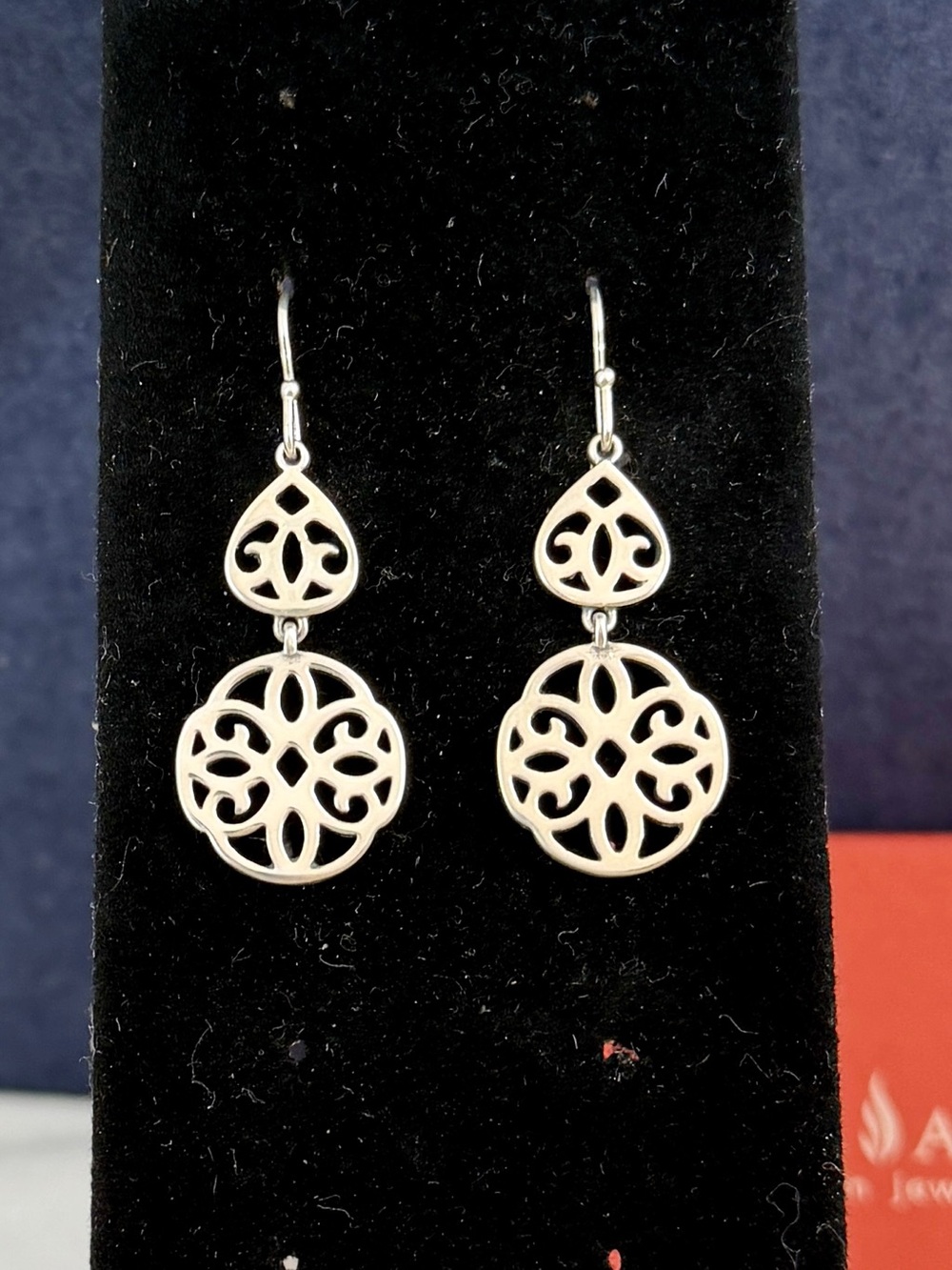 JAMES AVERY Sterling Silver Casbah Openwork Morocco Dangle Hook Earrings RETIRED